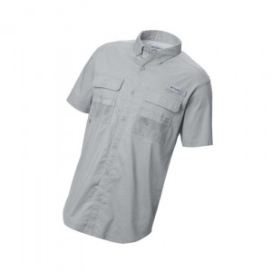 Koszule Columbia PFG Half Moon Short Sleeve Męskie Szare | 10GMIUTHJ