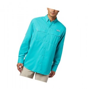 Koszule Columbia PFG Low Drag Offshore Long Sleeve Męskie Głęboka Turkusowe | 76BVCGLFE