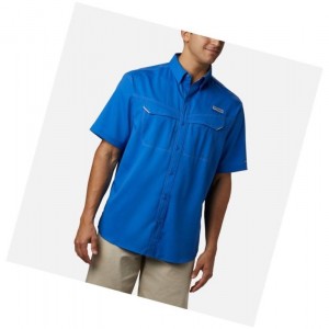 Koszule Columbia PFG Low Drag Offshore Short Sleeve Męskie Niebieskie | 62JDZWIUX