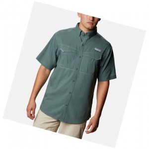 Koszule Columbia PFG Low Drag Offshore Short Sleeve Męskie Zielone | 50PAVCTWM