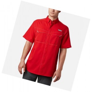 Koszule Columbia PFG Low Drag Offshore Short Sleeve Tall Męskie Czerwone | 06BMDJCIP