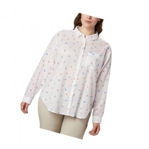 Koszule Columbia PFG Sun Drifter II Long Sleeve Plus Size Damskie Pomarańczowe | 30PWZDUTL