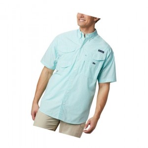 Koszule Columbia PFG Super Bonehead Classic Short Sleeve Męskie Niebieskie | 71EYSJOAQ