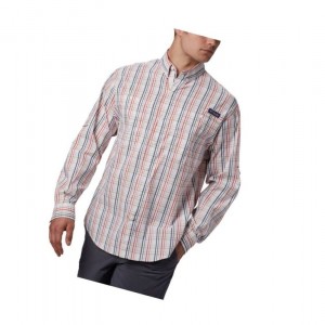 Koszule Columbia PFG Super Tamiami Long Sleeve Męskie Czerwone | 73JTOCZIK