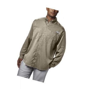 Koszule Columbia PFG Tamiami II Long Sleeve Big Męskie Khaki | 61IJMFQBA