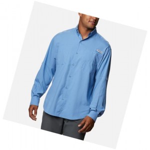 Koszule Columbia PFG Tamiami II Long Sleeve Tall Męskie Niebieskie | 92WLYKIGP