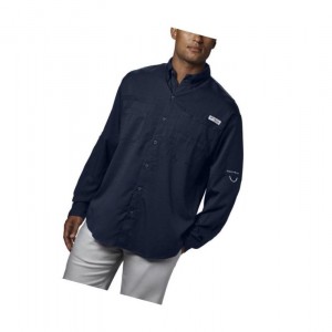 Koszule Columbia PFG Tamiami II Long Sleeve Big Męskie Granatowe | 10WXHICAB