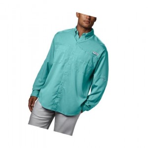 Koszule Columbia PFG Tamiami II Long Sleeve Męskie Głęboka Niebieskie | 91GATXFZY