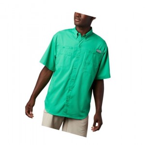 Koszule Columbia PFG Tamiami II Short Sleeve Męskie Głęboka Zielone | 79LBDHOEA