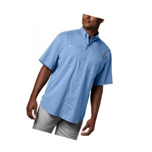 Koszule Columbia PFG Tamiami II Short Sleeve Męskie Niebieskie | 98MADNRVS