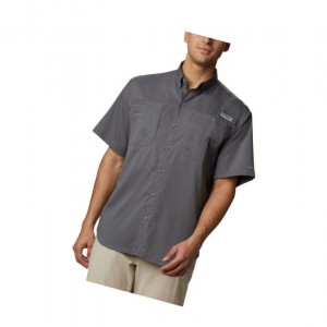 Koszule Columbia PFG Tamiami II Short Sleeve Męskie Szare | 36CMVQGED