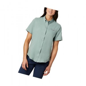 Koszule Columbia PFG Tamiami II Short Sleeve Damskie Głęboka Zielone | 25RDKMTCP