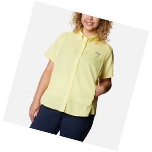 Koszule Columbia PFG Tamiami II Short Sleeve Plus Size Damskie Pomarańczowe | 17IGNHOCT