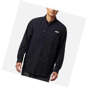 Koszule Columbia PFG Terminal Tackle Long Sleeve Woven Męskie Czarne | 80FUTLQZW