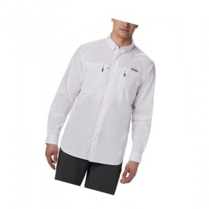 Koszule Columbia PFG Terminal Tackle Long Sleeve Woven Męskie Białe | 52HSORFDJ