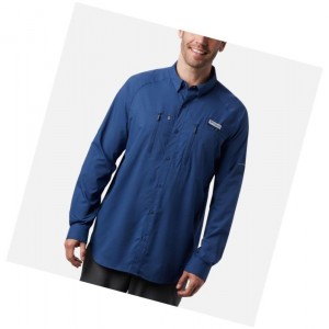 Koszule Columbia PFG Terminal Tackle Long Sleeve Woven Męskie Ciemny Szare | 10COQHVUK