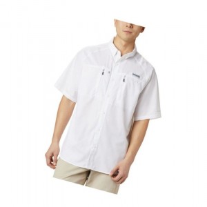 Koszule Columbia PFG Terminal Tackle Short Sleeve Woven Męskie Białe | 85WDOXCIB