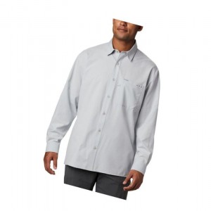 Koszule Columbia PFG Zero Rules Woven Long Sleeve Męskie Szare | 86UFQNDZE