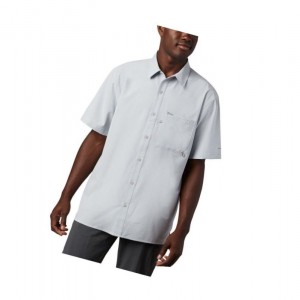 Koszule Columbia PFG Zero Rules Woven Short Sleeve Męskie Szare | 01SWNOQHF