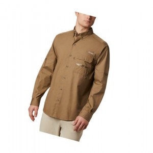 Koszule Columbia PHG Sharptail Long Sleeve Męskie Brązowe | 40XGLDPMB