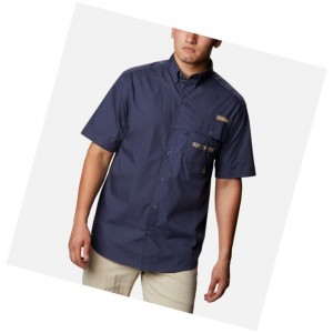 Koszule Columbia PHG Sharptail Short Sleeve Tall Męskie Granatowe | 39DQNFCLZ