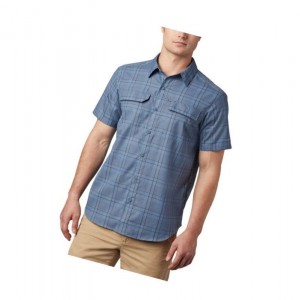 Koszule Columbia Silver Ridge 2.0 Multi Plaid Short Sleeve Męskie Niebieskie | 83CVEOXBZ