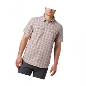 Koszule Columbia Silver Ridge 2.0 Multi Plaid Short Sleeve Męskie Ciemny Koralowe | 60JKREIGF