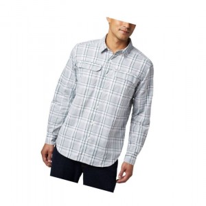 Koszule Columbia Silver Ridge 2.0 Plaid Long Sleeve Męskie Zielone | 89CAOHEGF