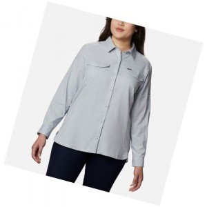 Koszule Columbia Silver Ridge Lite Long Sleeve Plus Size Damskie Szare | 40WHRBMFY