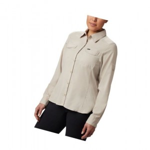 Koszule Columbia Silver Ridge Lite Long Sleeve Damskie Khaki | 90ROHUQBN