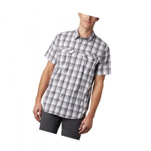 Koszule Columbia Silver Ridge Lite Plaid Short Sleeve Tall Męskie Szare | 31UVLCXKD