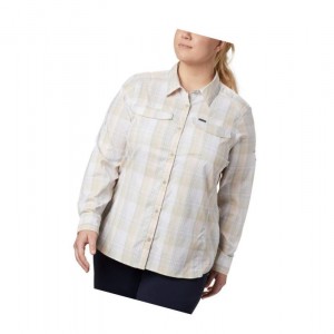 Koszule Columbia Silver Ridge Lite Plaid Long Sleeve Plus Size Damskie Khaki Kolorowe | 21IYHFCMR