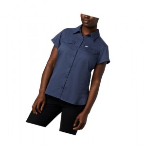 Koszule Columbia Silver Ridge Lite Short Sleeve Damskie Granatowe | 97CXVYFGN