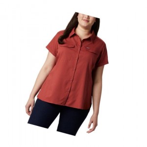 Koszule Columbia Silver Ridge Lite Short Sleeve Plus Size Damskie Czerwone | 46DMNRAUT