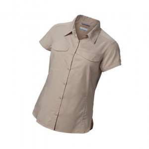 Koszule Columbia Silver Ridge Lite Short Sleeve Damskie Khaki | 93PAEOJXK