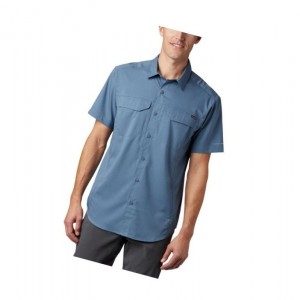 Koszule Columbia Silver Ridge Lite Short Sleeve Męskie Niebieskie | 35ODBXLVJ