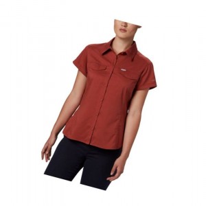 Koszule Columbia Silver Ridge Lite Short Sleeve Damskie Czerwone | 25RGSAVUK