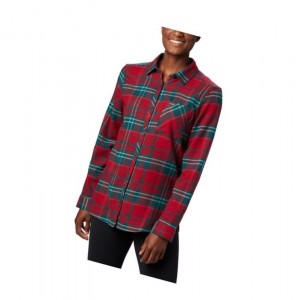 Koszule Columbia Simply Put II Flannel Damskie Ciemny Kolorowe | 74MGOFWDH