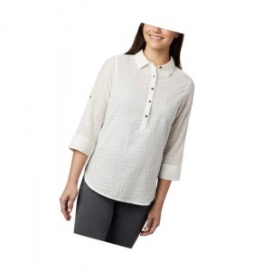 Koszule Columbia Summer Ease Popover Tunic Damskie Białe | 72XMJPBST