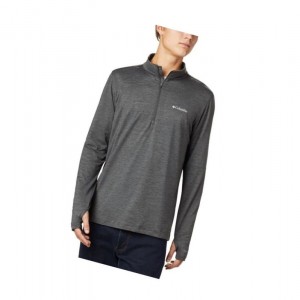 Koszule Columbia Tech Trail 1/4 Zip Męskie Ciemny Szare | 60JGKEDNR