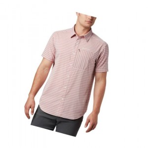 Koszule Columbia Twisted Creek II Short Sleeve Big Męskie Czerwone | 76ZQRLGKM