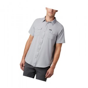 Koszule Columbia Utilizer II Solid Short Sleeve Big Męskie Szare | 03MGITFOC