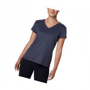 Koszulki Columbia Bryce Short Sleeve Damskie Granatowe | 36UVNSWFK