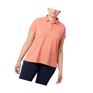 Koszulki Polo Columbia PFG Innisfree Short Sleeve Plus Size Damskie Pomarańczowe | 96VOLETUA