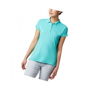 Koszulki Polo Columbia PFG Innisfree Short Sleeve Damskie Niebieskie | 64TXKIACV