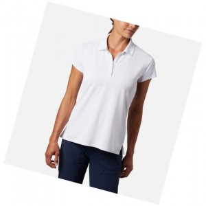 Koszulki Polo Columbia PFG Innisfree Short Sleeve Damskie Białe | 50VFGLSET