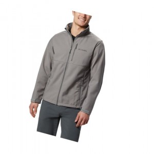 Kurtki Columbia Ascender Softshell Tall Męskie Szare | 18NQUHXOW