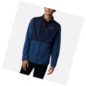 Kurtki Columbia Basin Butte Fleece Full Zip Męskie Granatowe | 71VTAGIBE