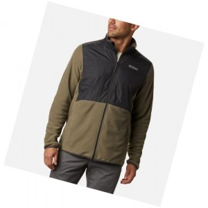 Kurtki Columbia Basin Butte Fleece Full Zip Męskie Szare Zielone | 09WZSYABX