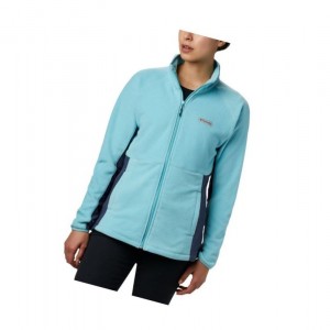 Kurtki Columbia Basin Trail Fleece Full Zip Top Damskie Głęboka Turkusowe Granatowe | 16RSXKJNV